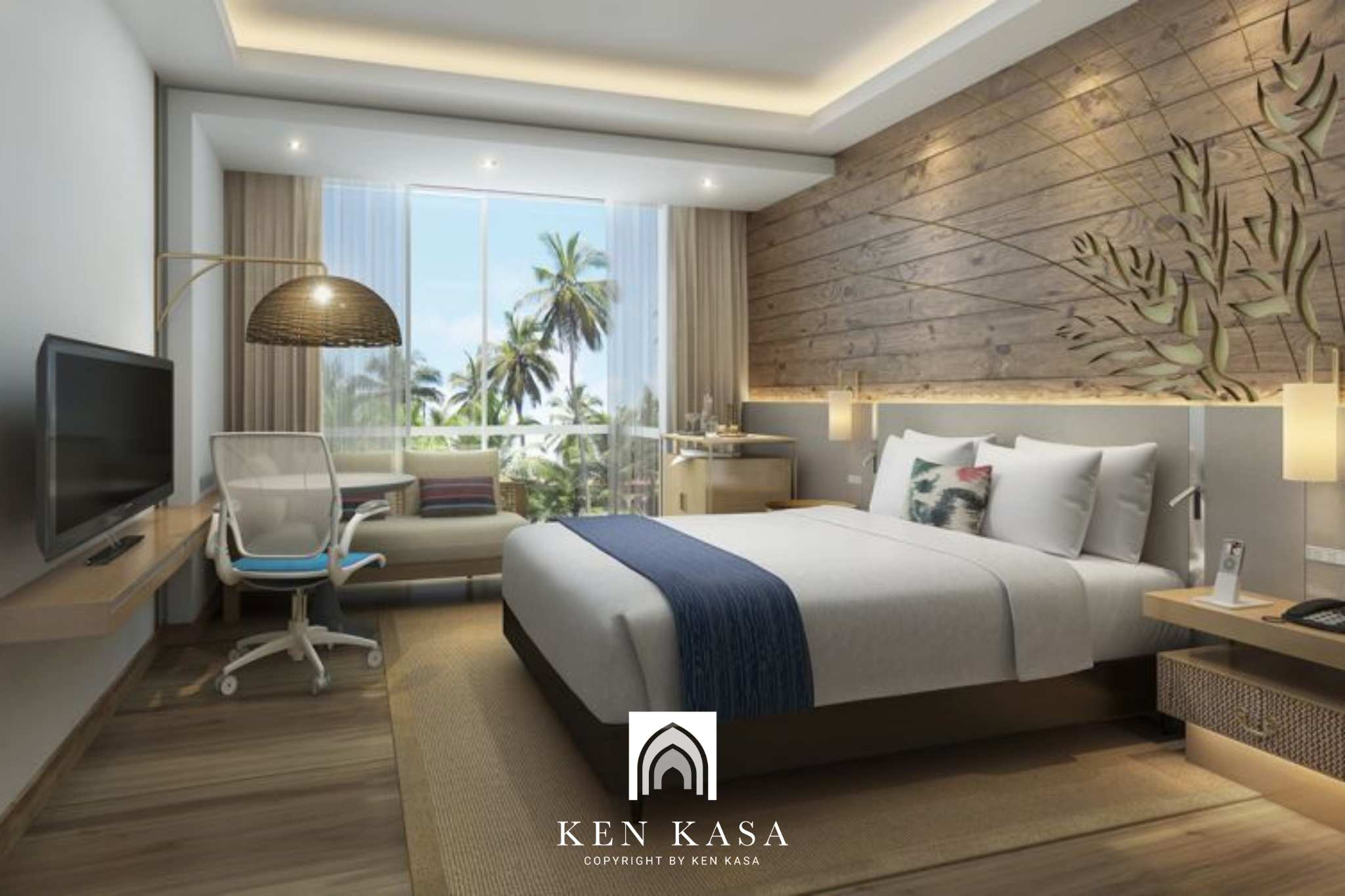 Thiết kế phòng ngủ khách sạn hiện đại 